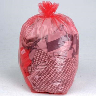 Tas Laundry Larut Air Panas 660mm x 840mm, Tas Binatu Medis Plastik PVA Dengan Dasi Merah